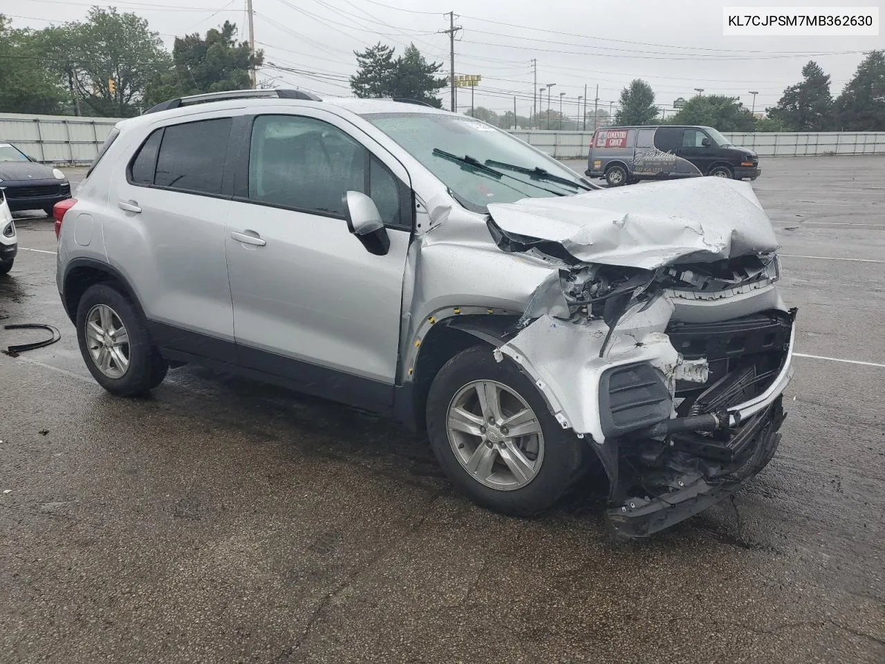 2021 Chevrolet Trax 1Lt VIN: KL7CJPSM7MB362630 Lot: 61793074