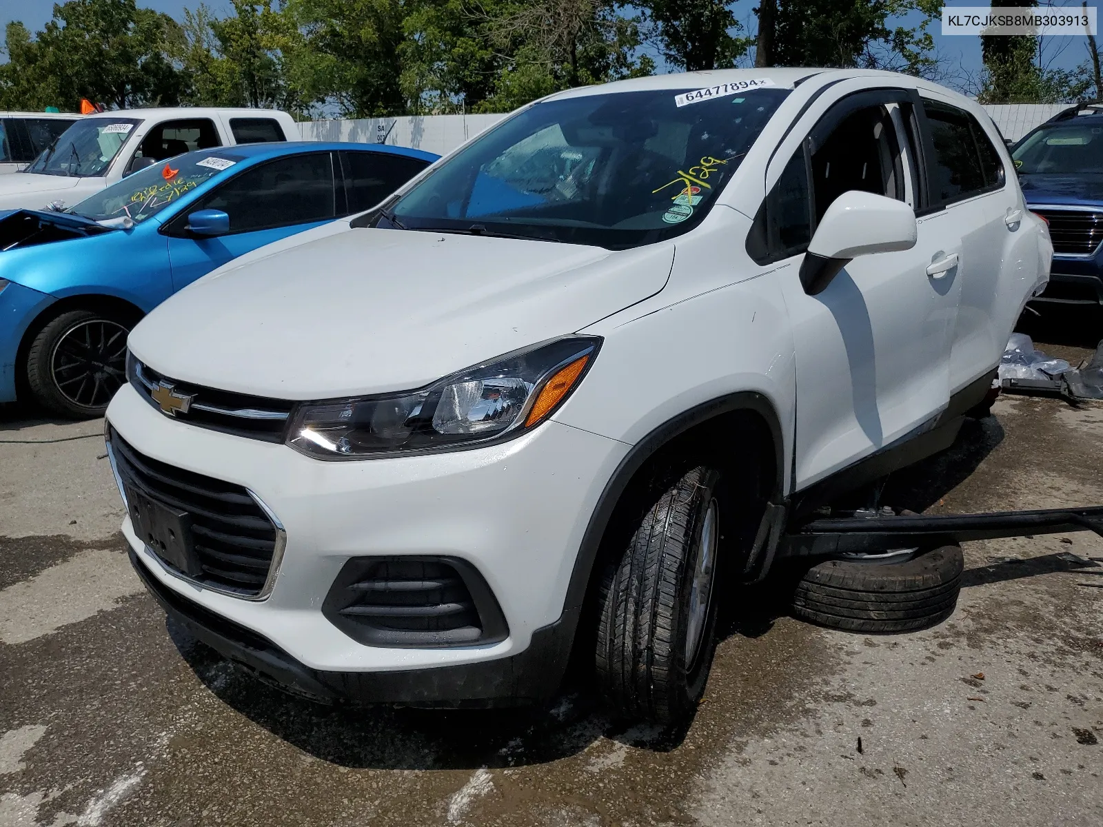 2021 Chevrolet Trax Ls VIN: KL7CJKSB8MB303913 Lot: 64477894