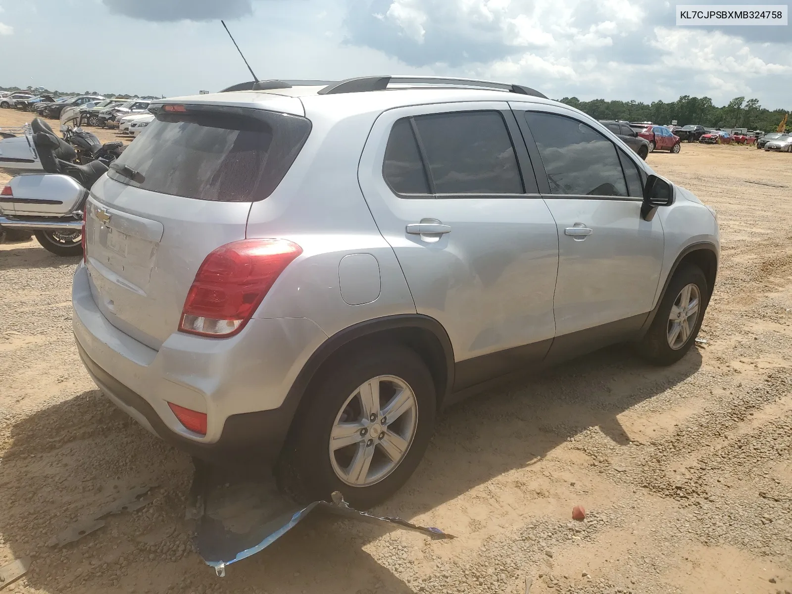 2021 Chevrolet Trax 1Lt VIN: KL7CJPSBXMB324758 Lot: 65180084