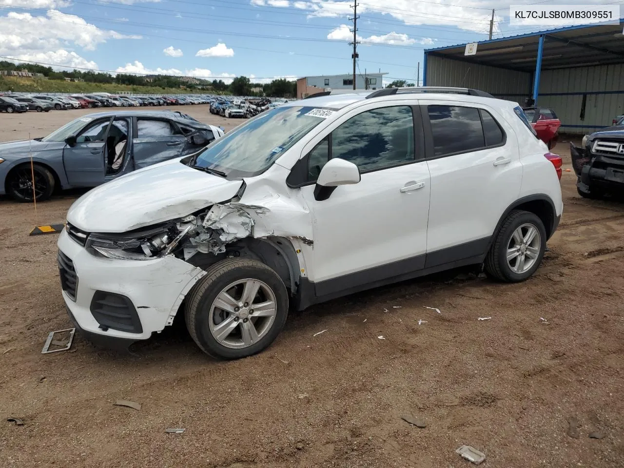 2021 Chevrolet Trax 1Lt VIN: KL7CJLSB0MB309551 Lot: 67051634