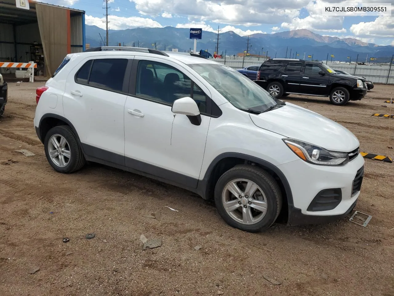 2021 Chevrolet Trax 1Lt VIN: KL7CJLSB0MB309551 Lot: 67051634