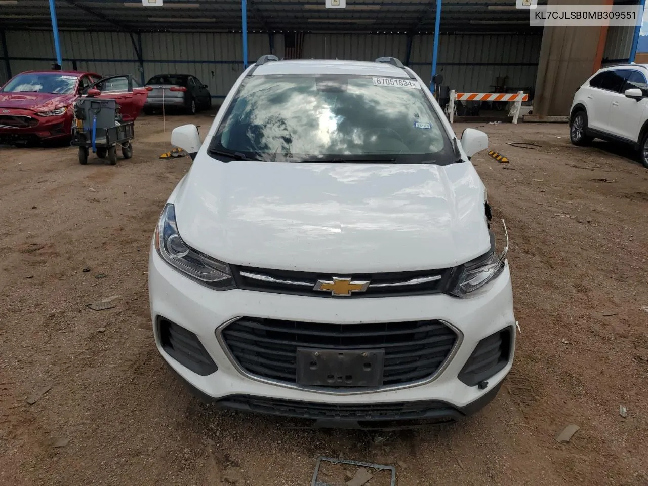 2021 Chevrolet Trax 1Lt VIN: KL7CJLSB0MB309551 Lot: 67051634