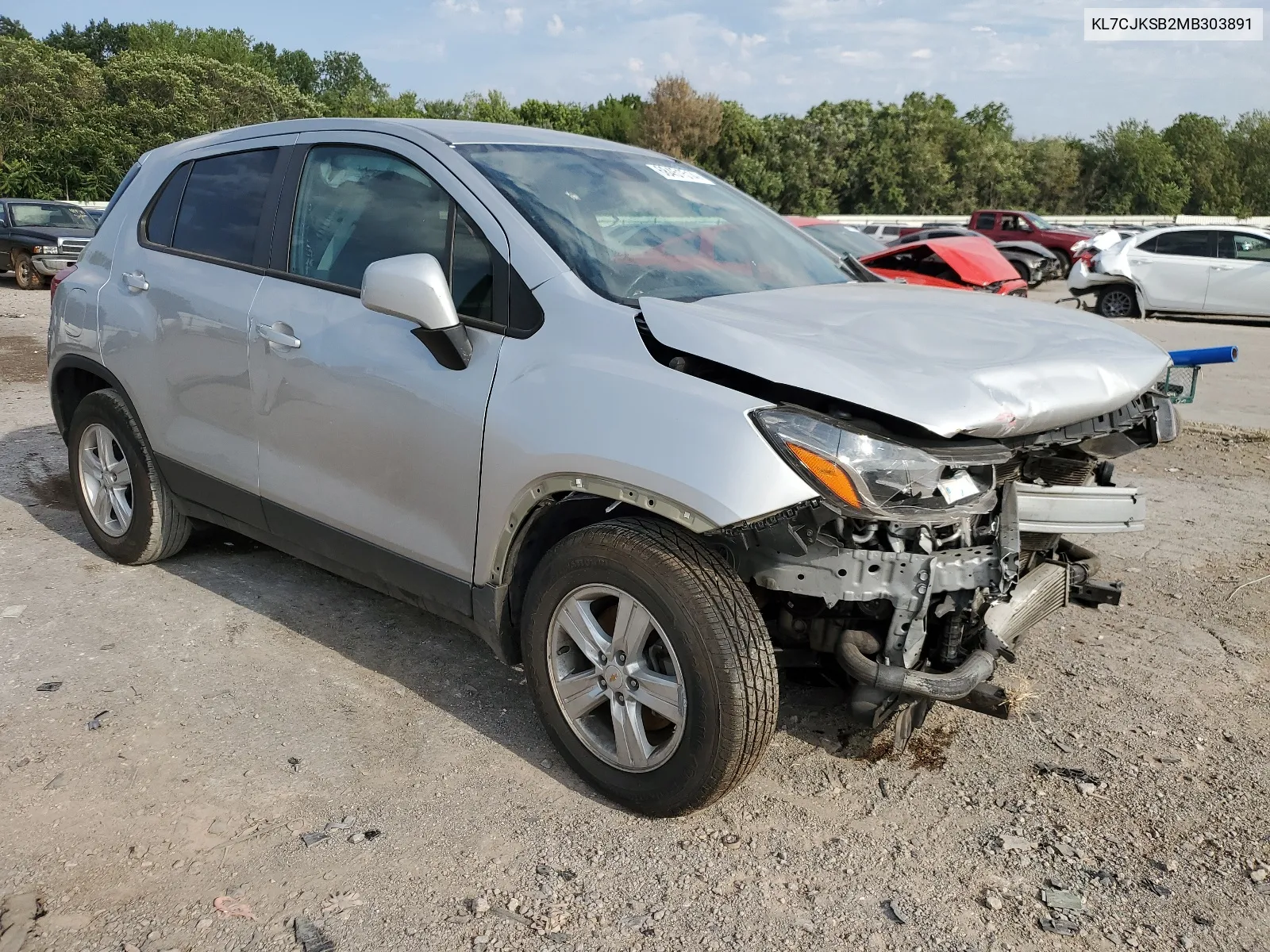 2021 Chevrolet Trax Ls VIN: KL7CJKSB2MB303891 Lot: 68451514