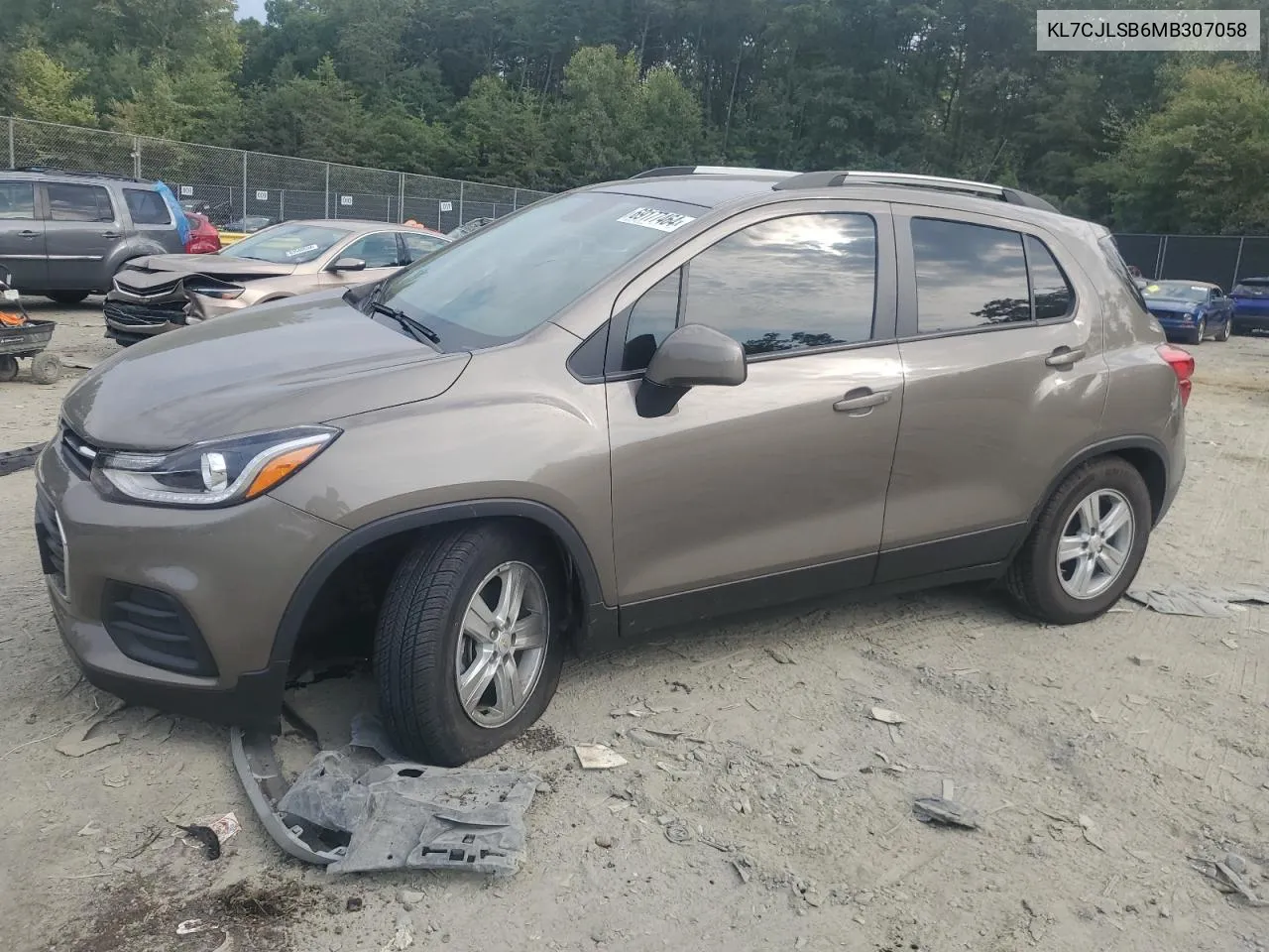 2021 Chevrolet Trax 1Lt VIN: KL7CJLSB6MB307058 Lot: 69177464