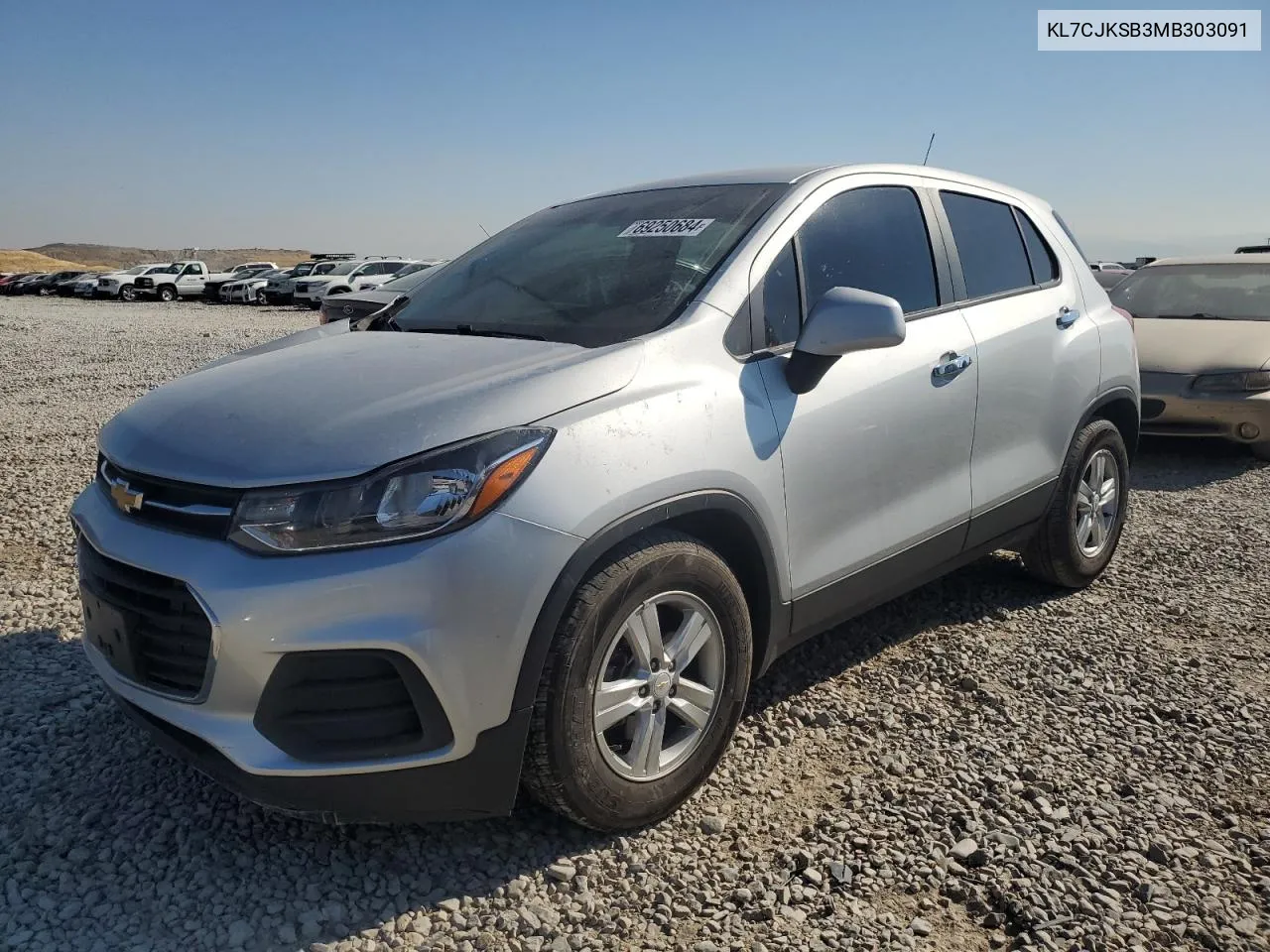 2021 Chevrolet Trax Ls VIN: KL7CJKSB3MB303091 Lot: 69250684