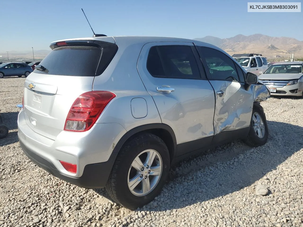 2021 Chevrolet Trax Ls VIN: KL7CJKSB3MB303091 Lot: 69250684