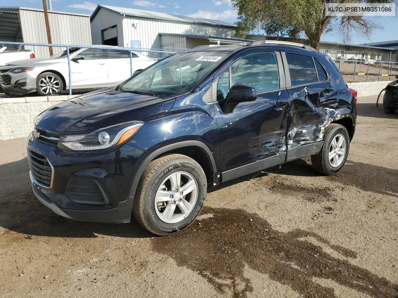 2021 Chevrolet Trax 1Lt VIN: KL7CJPSB1MB351086 Lot: 70045244