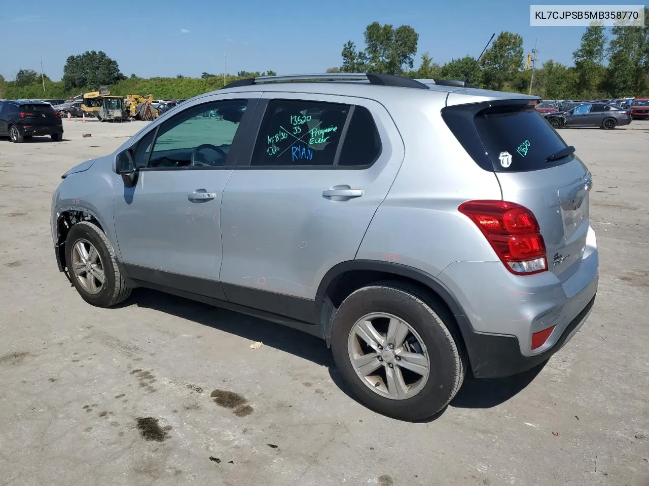 KL7CJPSB5MB358770 2021 Chevrolet Trax 1Lt