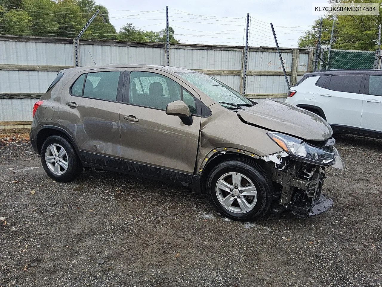 2021 Chevrolet Trax Ls VIN: KL7CJKSB4MB314584 Lot: 72938584