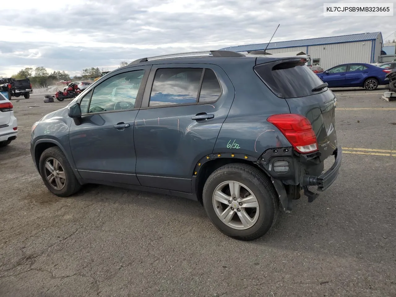 2021 Chevrolet Trax 1Lt VIN: KL7CJPSB9MB323665 Lot: 74833914