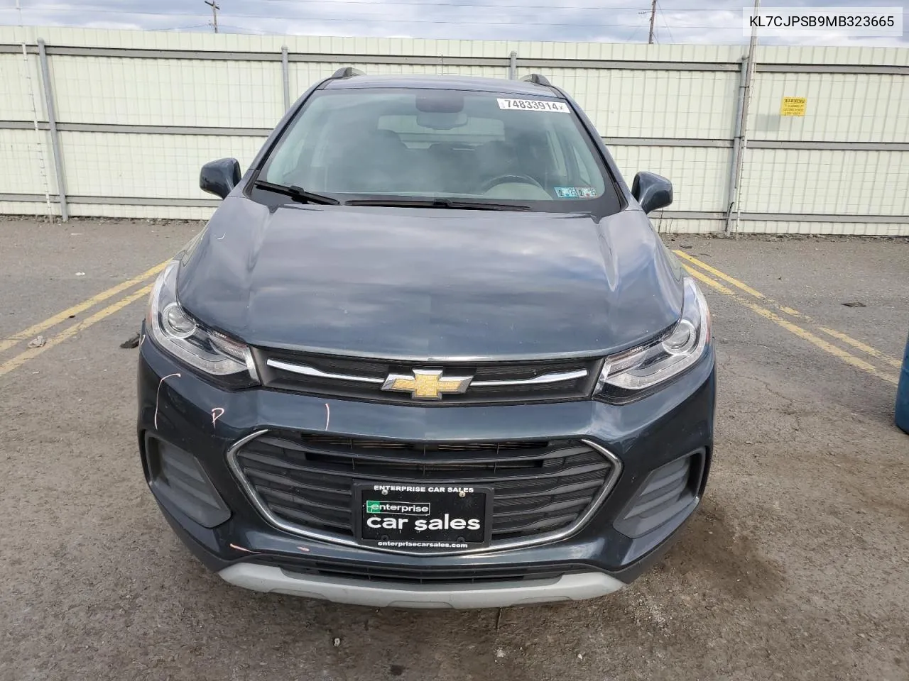 2021 Chevrolet Trax 1Lt VIN: KL7CJPSB9MB323665 Lot: 74833914