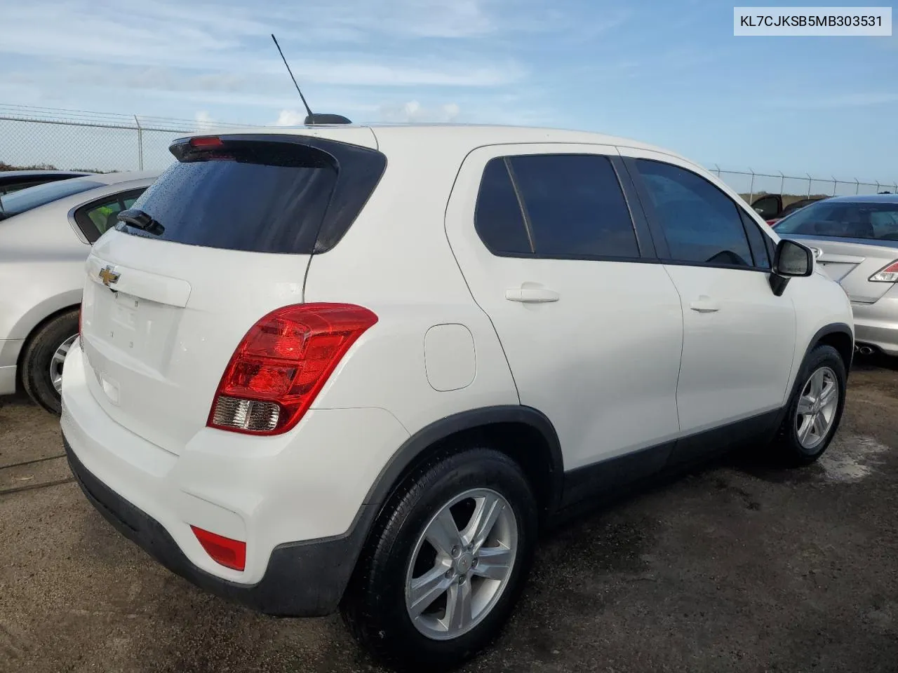 2021 Chevrolet Trax Ls VIN: KL7CJKSB5MB303531 Lot: 74834774