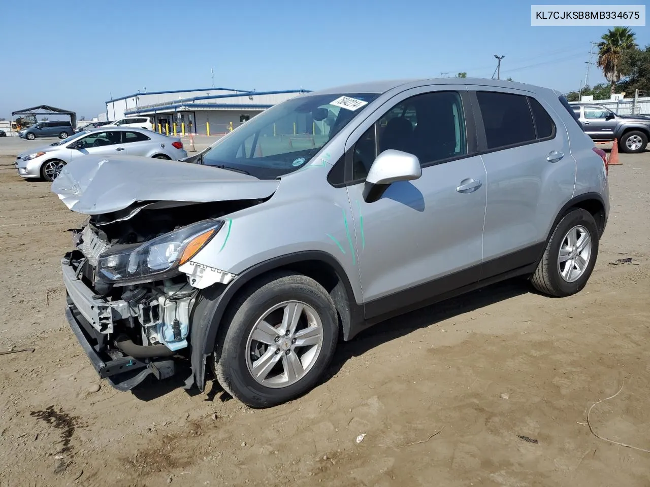 2021 Chevrolet Trax Ls VIN: KL7CJKSB8MB334675 Lot: 75042214