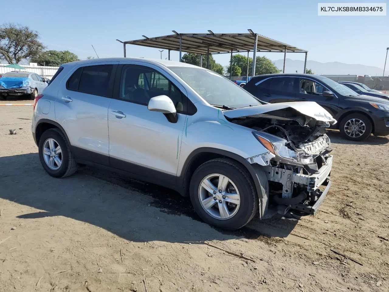 2021 Chevrolet Trax Ls VIN: KL7CJKSB8MB334675 Lot: 75042214