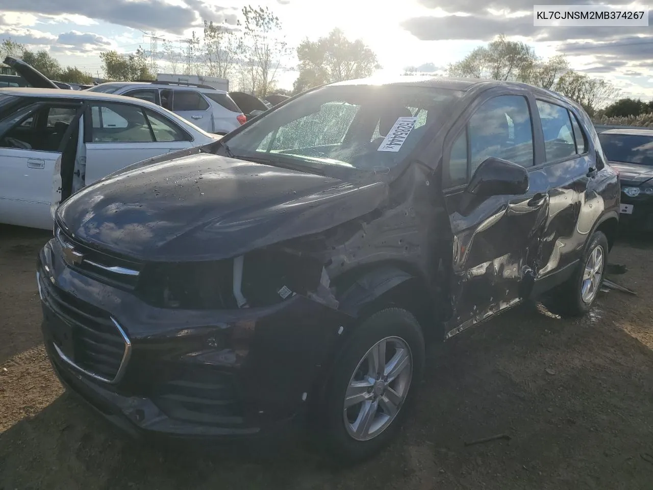 2021 Chevrolet Trax Ls VIN: KL7CJNSM2MB374267 Lot: 75285444