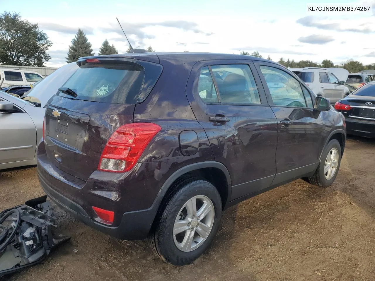 2021 Chevrolet Trax Ls VIN: KL7CJNSM2MB374267 Lot: 75285444