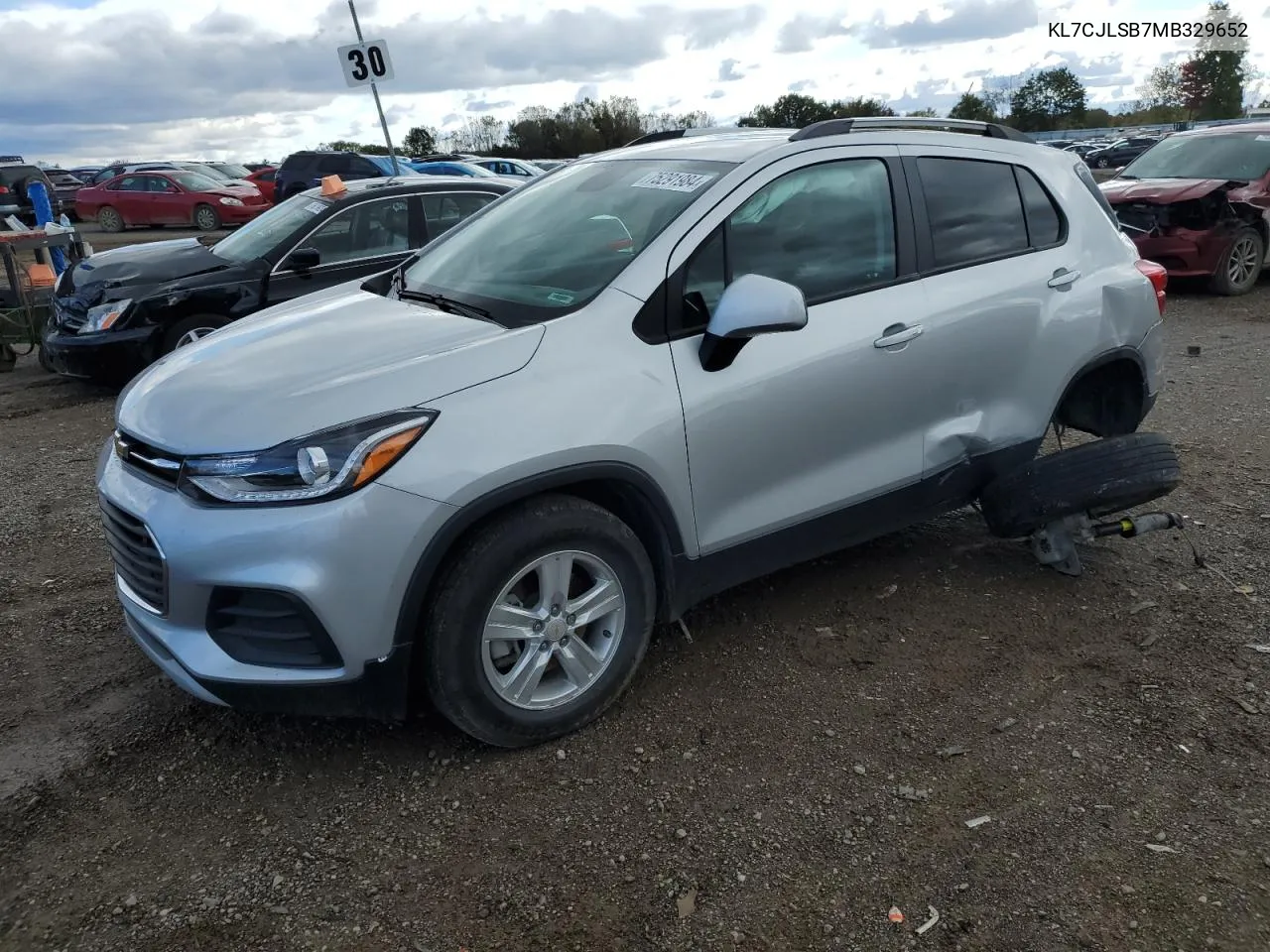 2021 Chevrolet Trax 1Lt VIN: KL7CJLSB7MB329652 Lot: 75291984