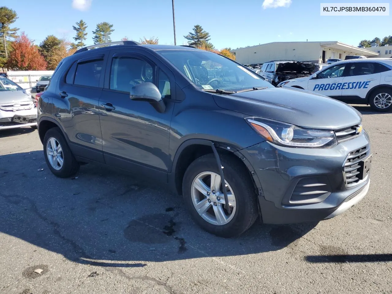 2021 Chevrolet Trax 1Lt VIN: KL7CJPSB3MB360470 Lot: 75598314