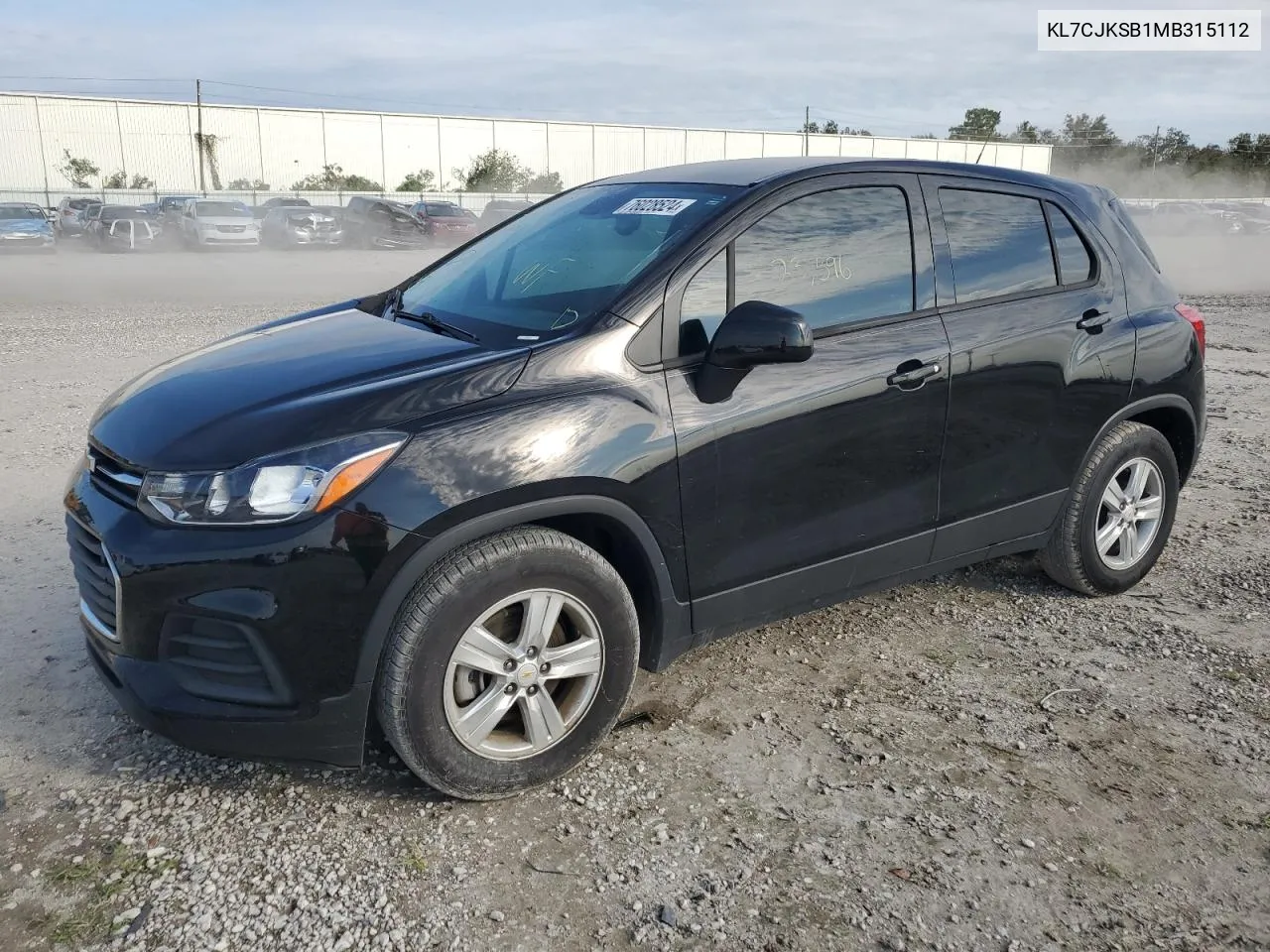 2021 Chevrolet Trax Ls VIN: KL7CJKSB1MB315112 Lot: 76028524