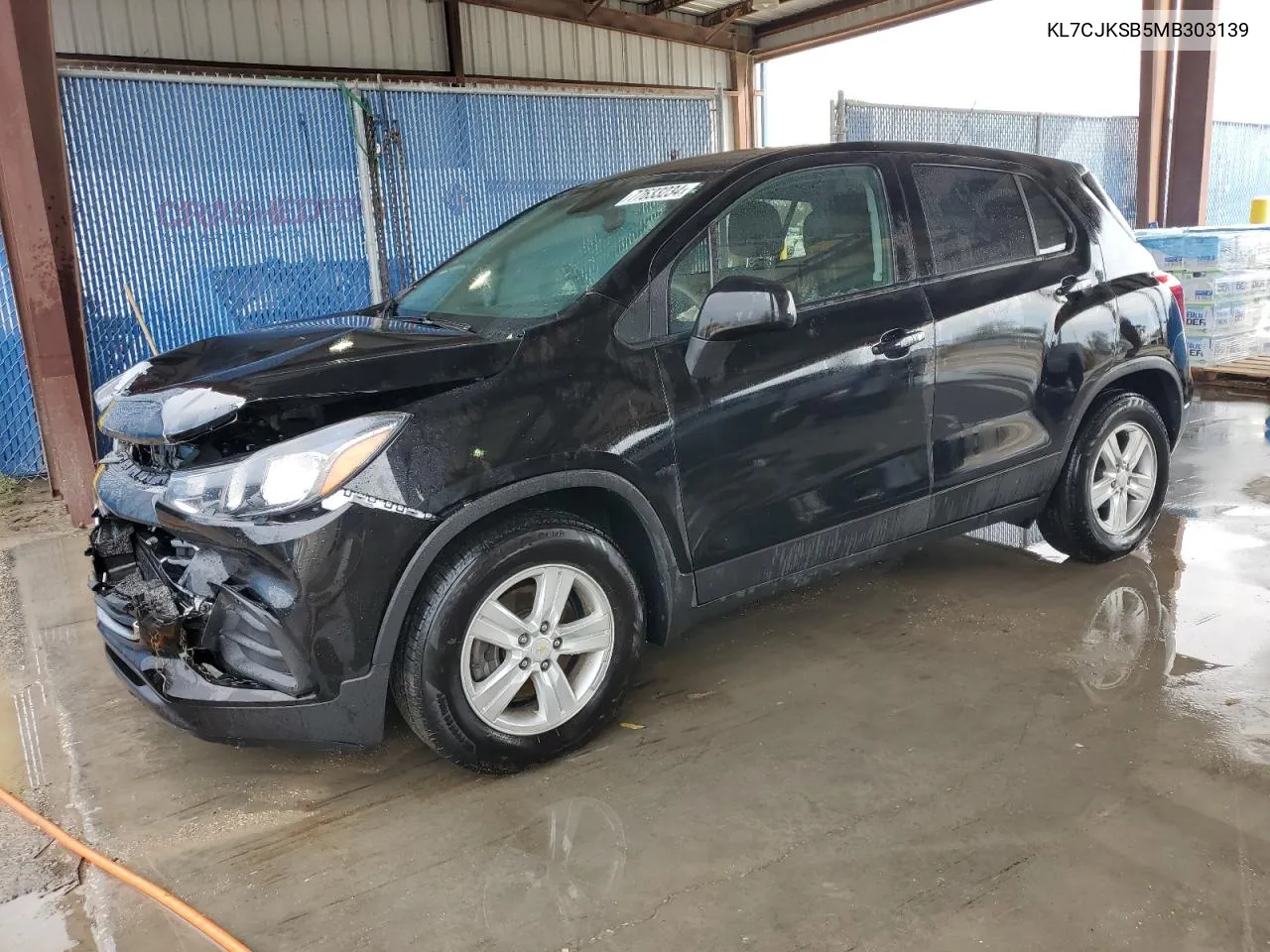 2021 Chevrolet Trax Ls VIN: KL7CJKSB5MB303139 Lot: 77633234