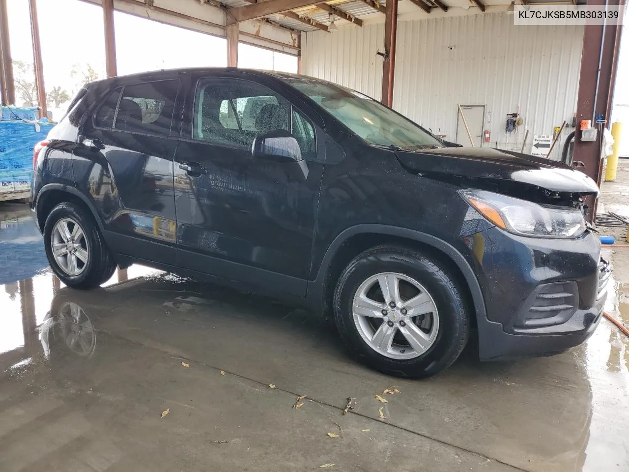 2021 Chevrolet Trax Ls VIN: KL7CJKSB5MB303139 Lot: 77633234