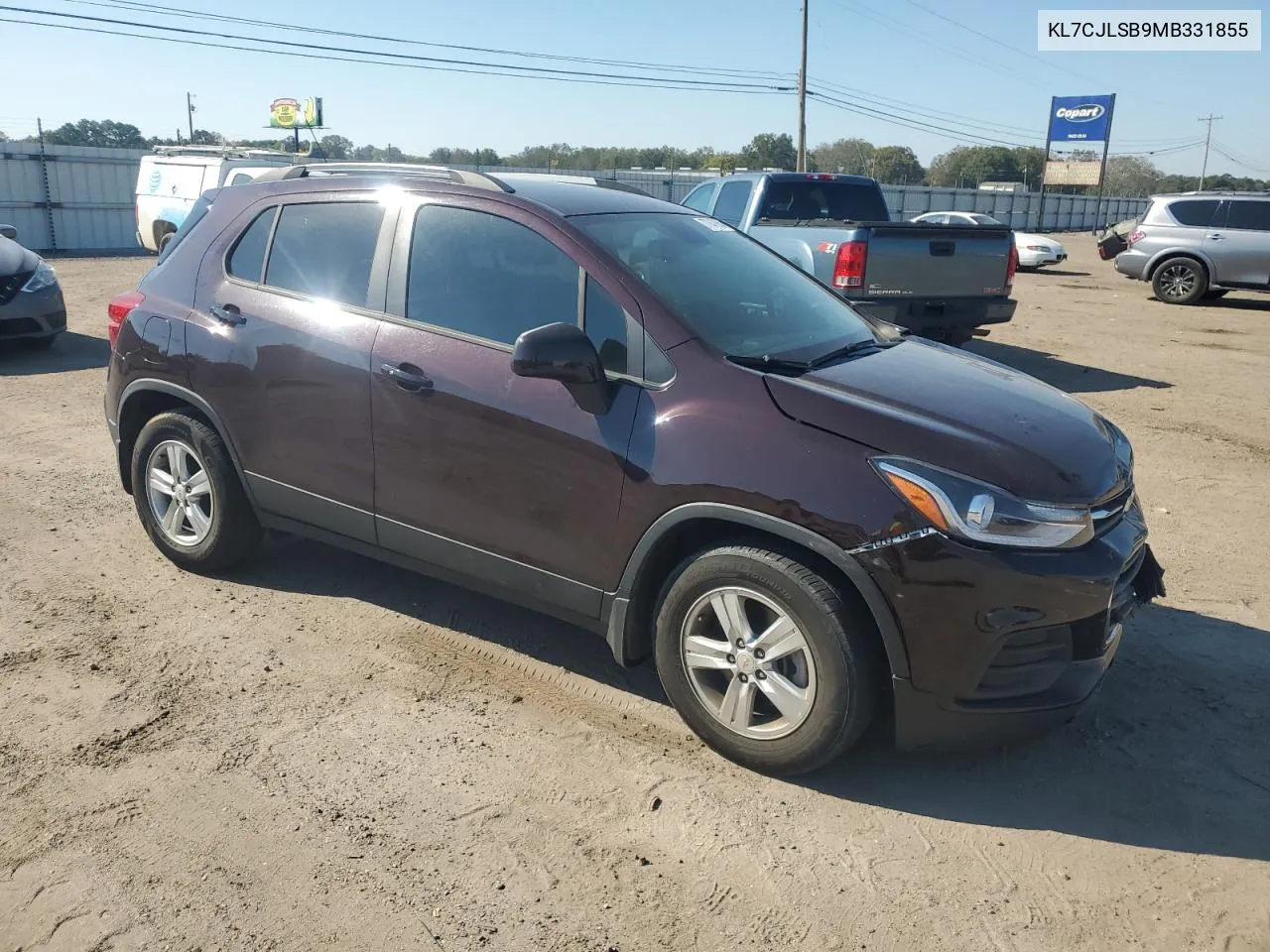 2021 Chevrolet Trax 1Lt VIN: KL7CJLSB9MB331855 Lot: 77647664