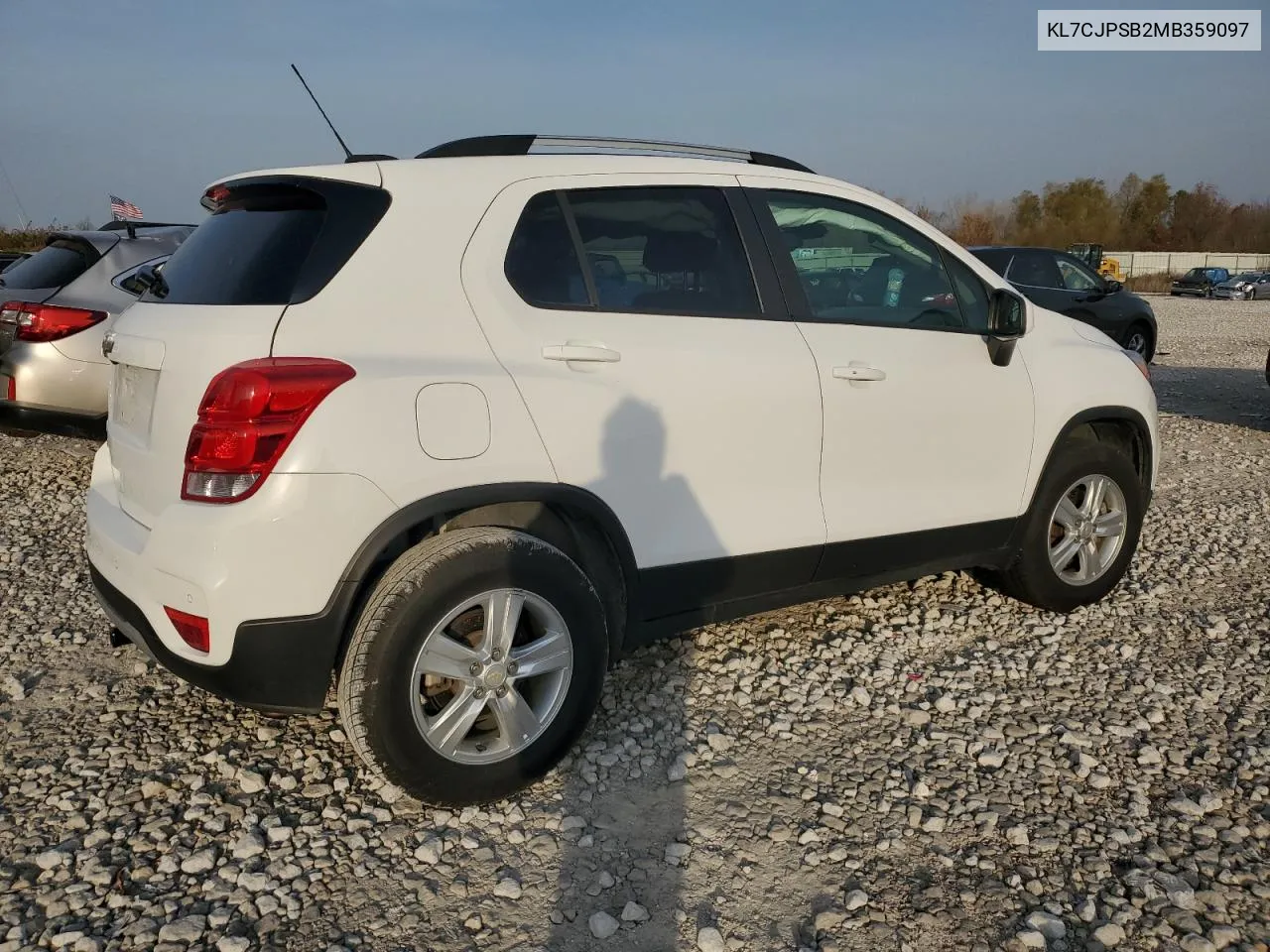 2021 Chevrolet Trax 1Lt VIN: KL7CJPSB2MB359097 Lot: 78177384