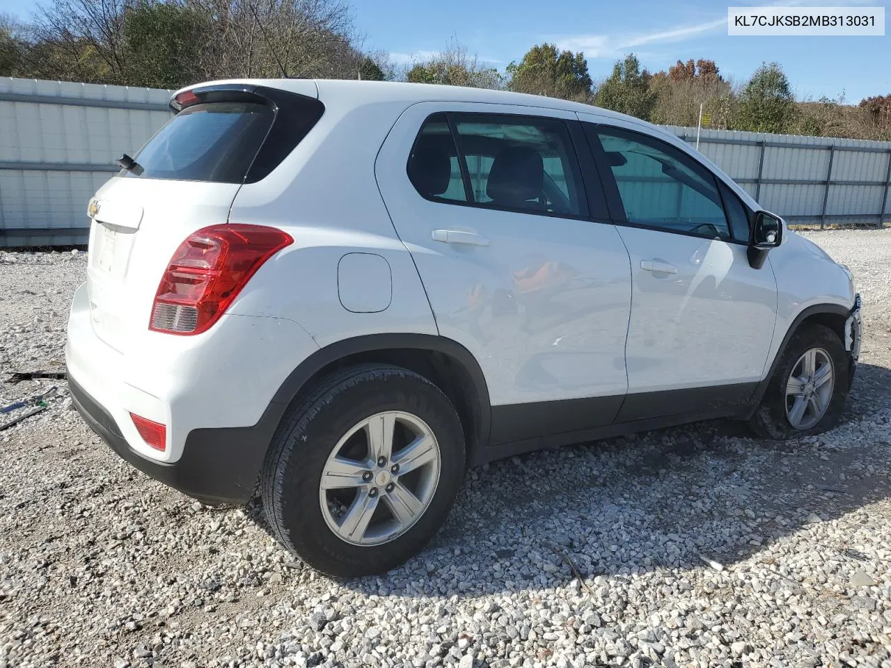 2021 Chevrolet Trax Ls VIN: KL7CJKSB2MB313031 Lot: 78476394