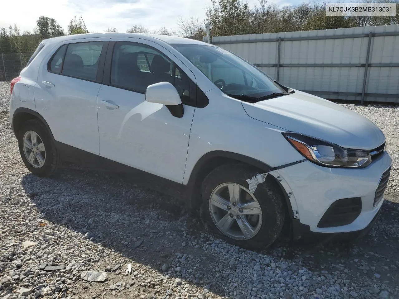 2021 Chevrolet Trax Ls VIN: KL7CJKSB2MB313031 Lot: 78476394