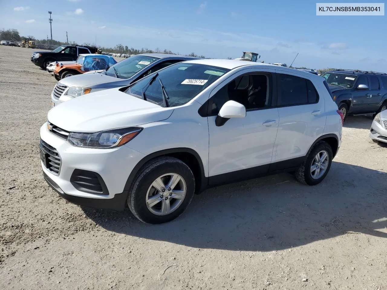 2021 Chevrolet Trax Ls VIN: KL7CJNSB5MB353041 Lot: 78625714