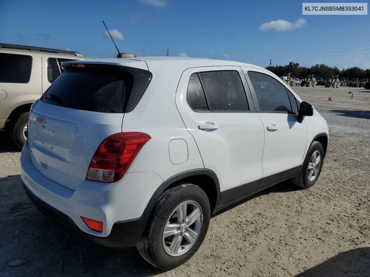 2021 Chevrolet Trax Ls VIN: KL7CJNSB5MB353041 Lot: 78625714