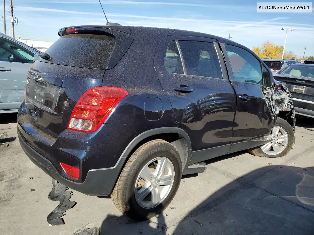 2021 Chevrolet Trax Ls VIN: KL7CJNSB6MB359964 Lot: 78705404