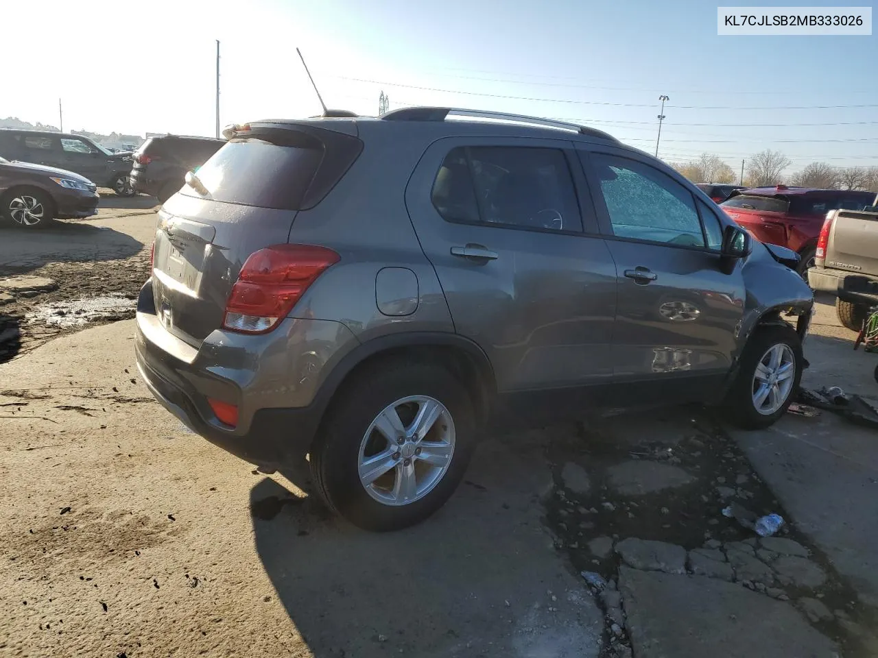 2021 Chevrolet Trax 1Lt VIN: KL7CJLSB2MB333026 Lot: 79618084