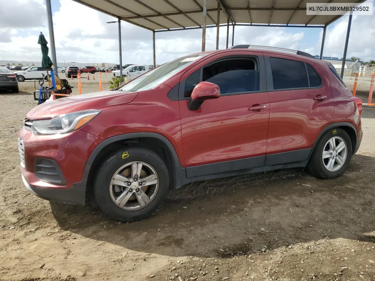 2021 Chevrolet Trax 1Lt VIN: KL7CJLSBXMB329502 Lot: 80014674