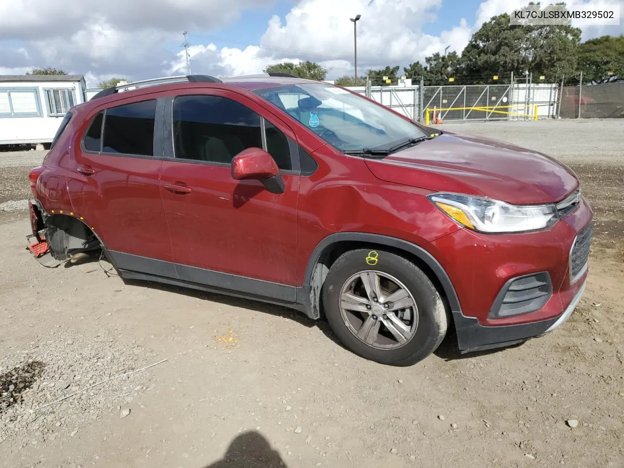 2021 Chevrolet Trax 1Lt VIN: KL7CJLSBXMB329502 Lot: 80014674