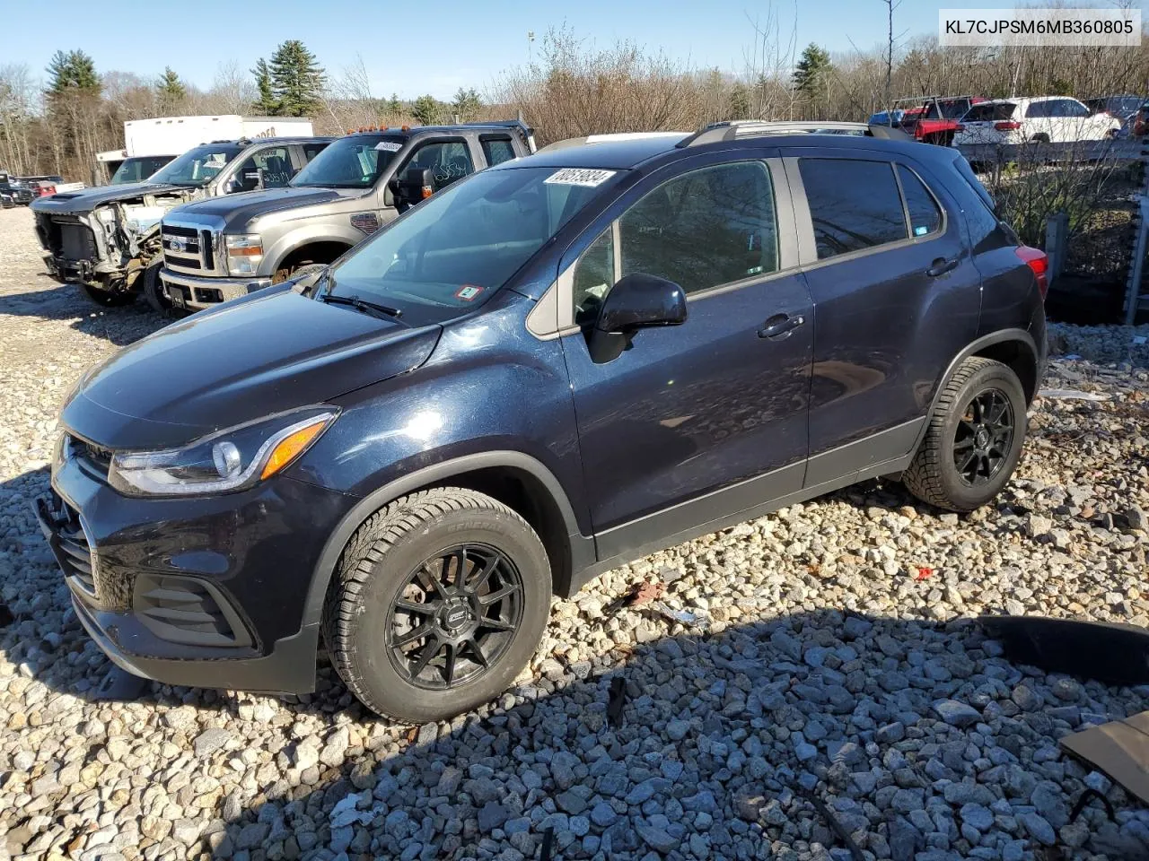 2021 Chevrolet Trax 1Lt VIN: KL7CJPSM6MB360805 Lot: 80519834