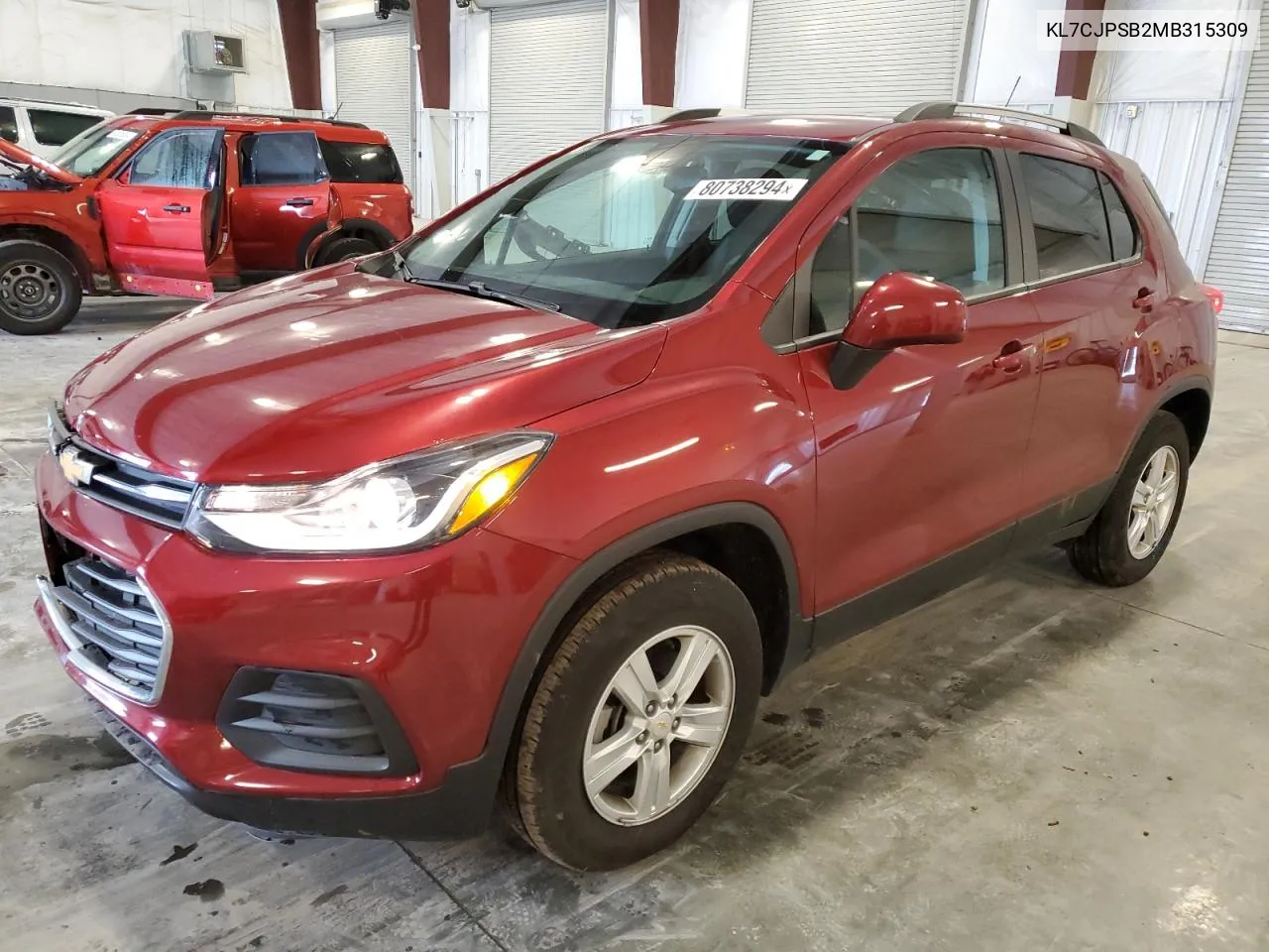 2021 Chevrolet Trax 1Lt VIN: KL7CJPSB2MB315309 Lot: 80738294