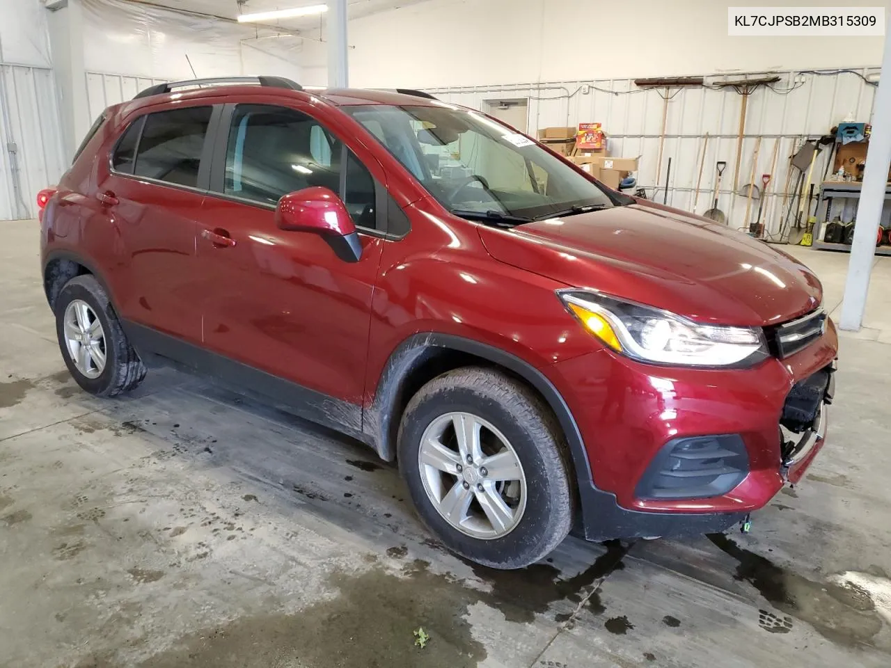 2021 Chevrolet Trax 1Lt VIN: KL7CJPSB2MB315309 Lot: 80738294