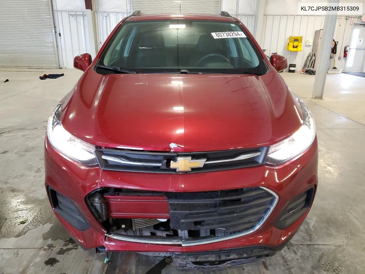 2021 Chevrolet Trax 1Lt VIN: KL7CJPSB2MB315309 Lot: 80738294