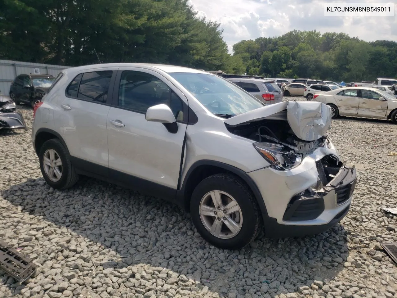 2022 Chevrolet Trax Ls VIN: KL7CJNSM8NB549011 Lot: 62427284