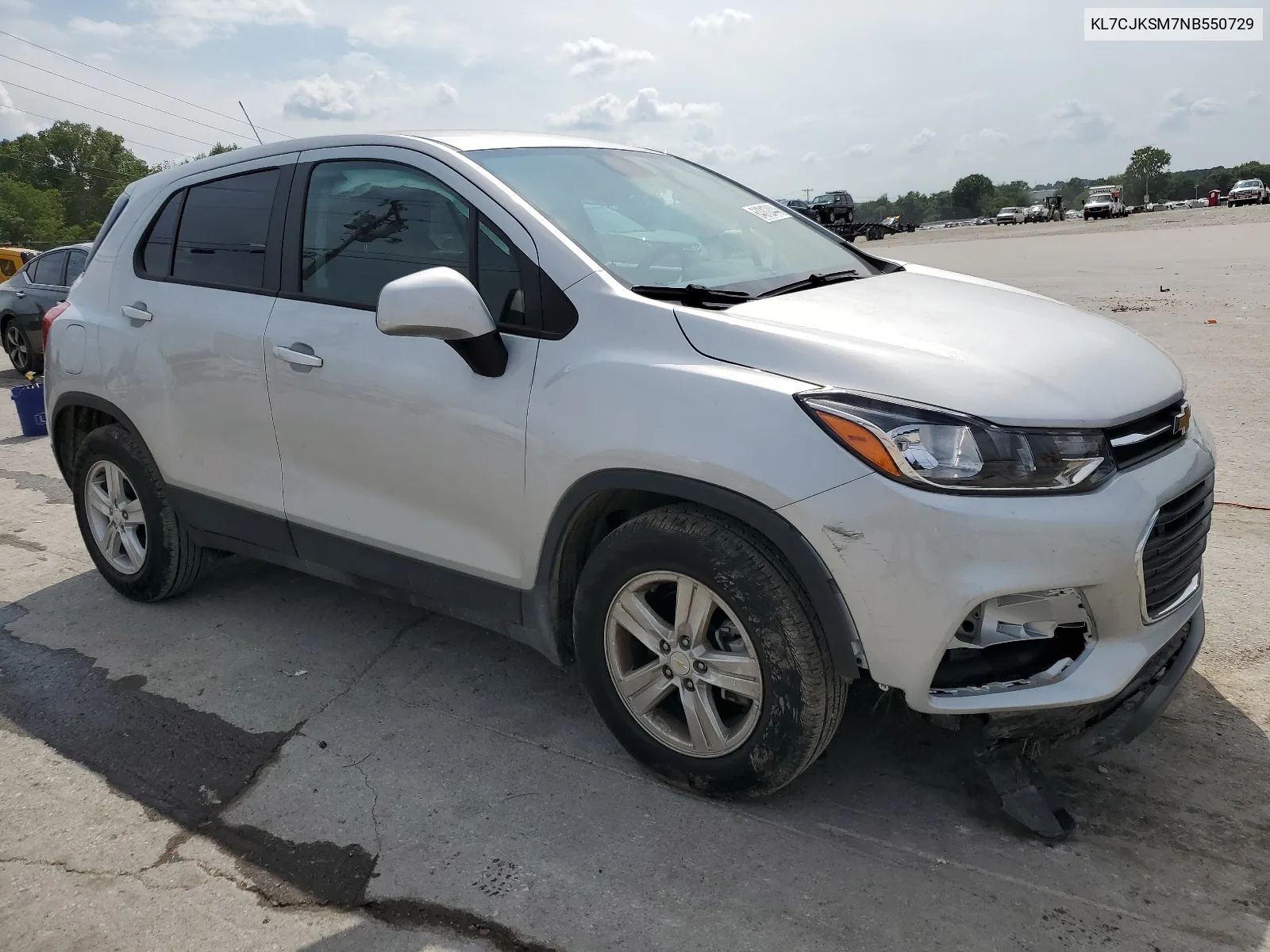 2022 Chevrolet Trax Ls VIN: KL7CJKSM7NB550729 Lot: 64012444