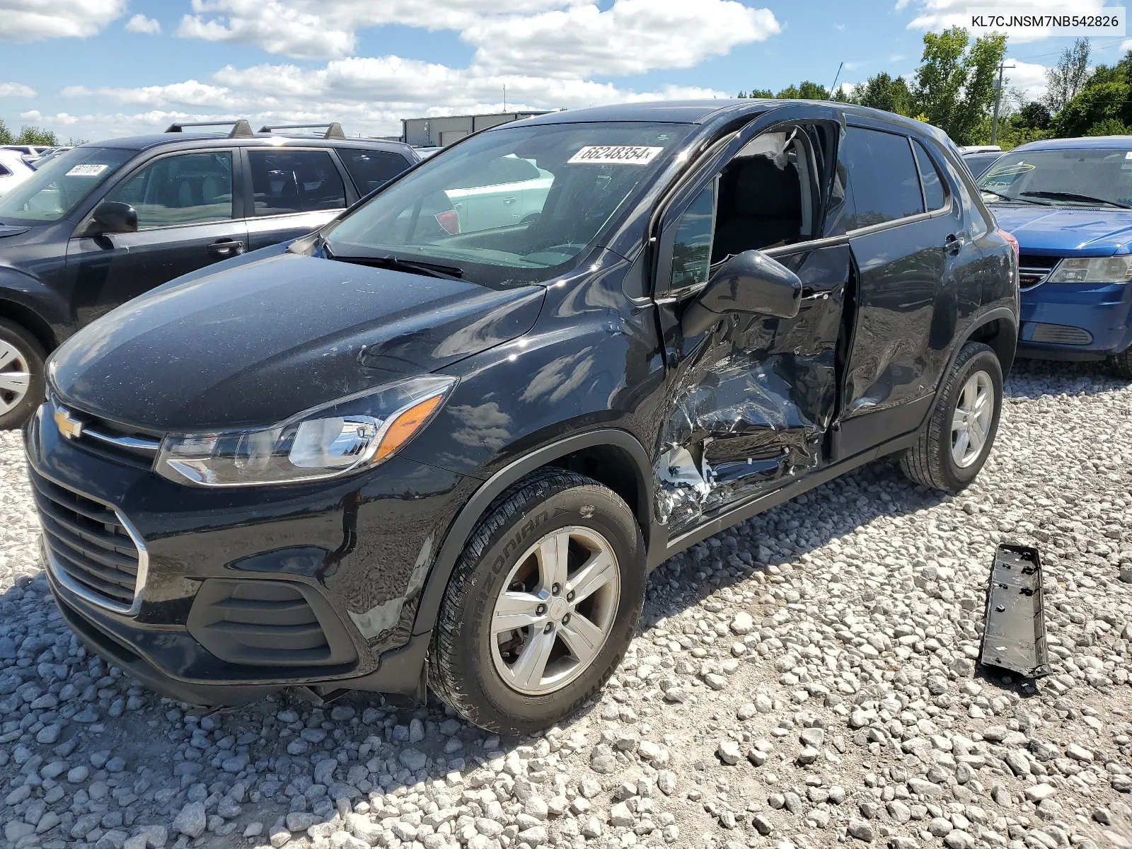 2022 Chevrolet Trax Ls VIN: KL7CJNSM7NB542826 Lot: 66248354