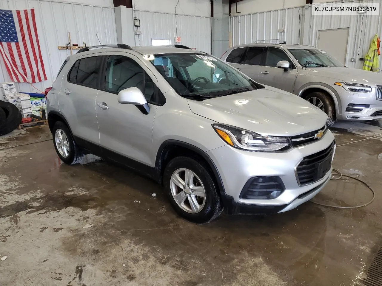 2022 Chevrolet Trax 1Lt VIN: KL7CJPSM7NB533619 Lot: 72958604