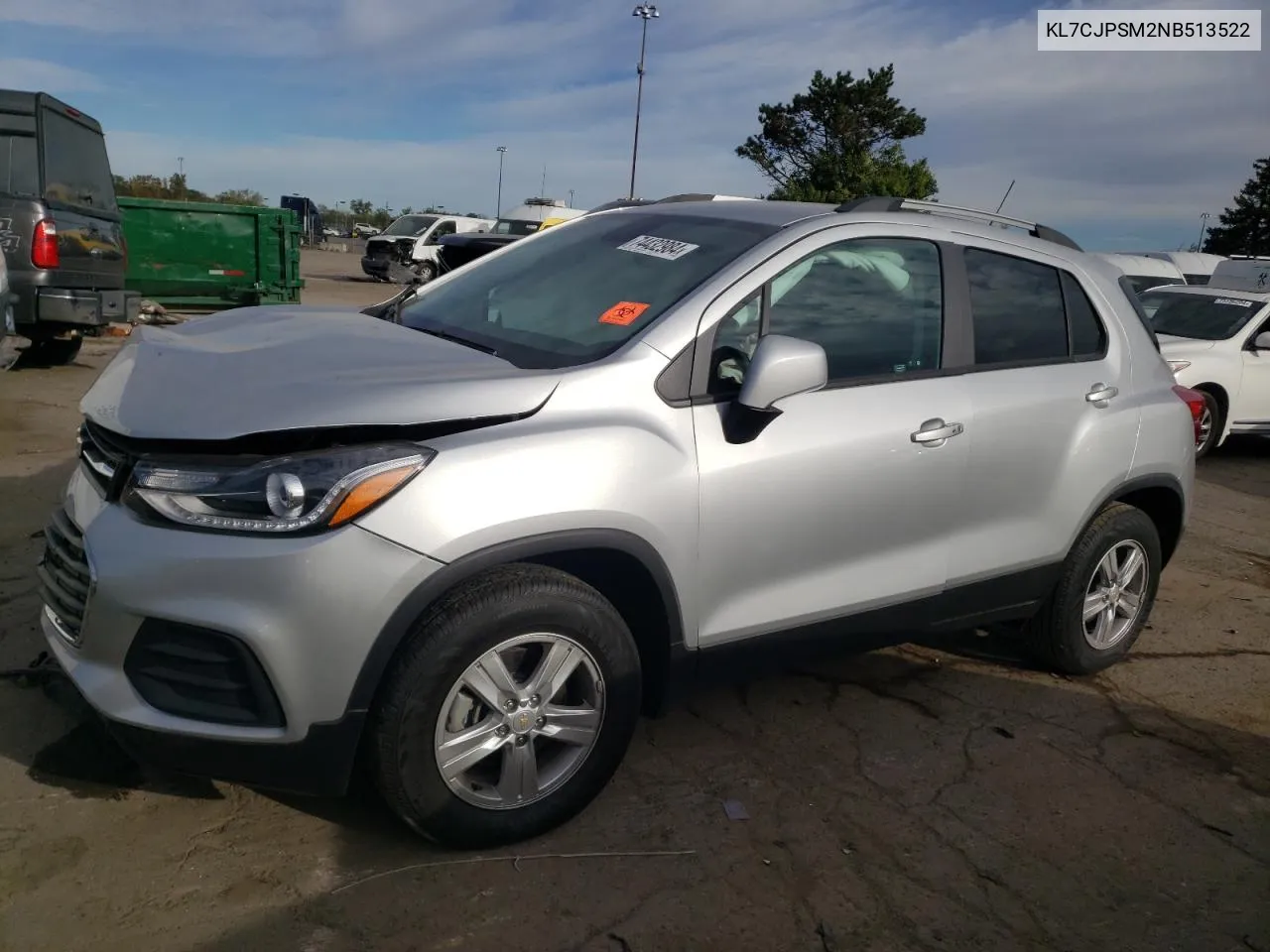 2022 Chevrolet Trax 1Lt VIN: KL7CJPSM2NB513522 Lot: 74432984