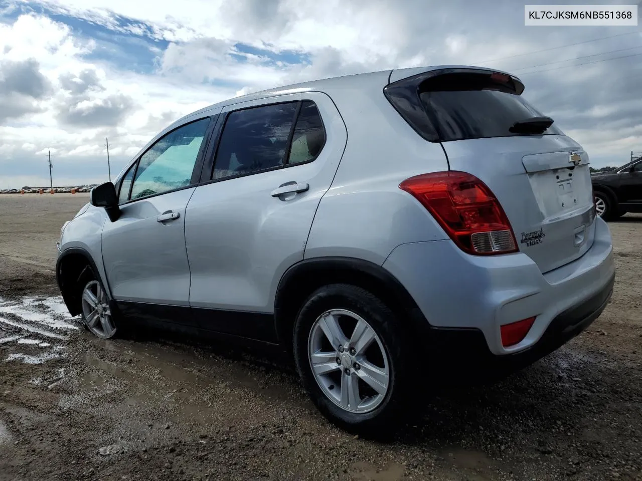 2022 Chevrolet Trax Ls VIN: KL7CJKSM6NB551368 Lot: 74853044