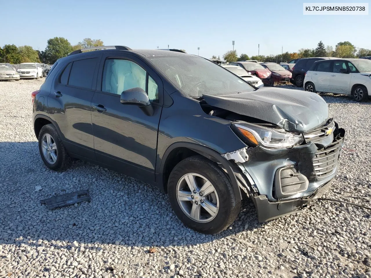 2022 Chevrolet Trax 1Lt VIN: KL7CJPSM5NB520738 Lot: 75281834