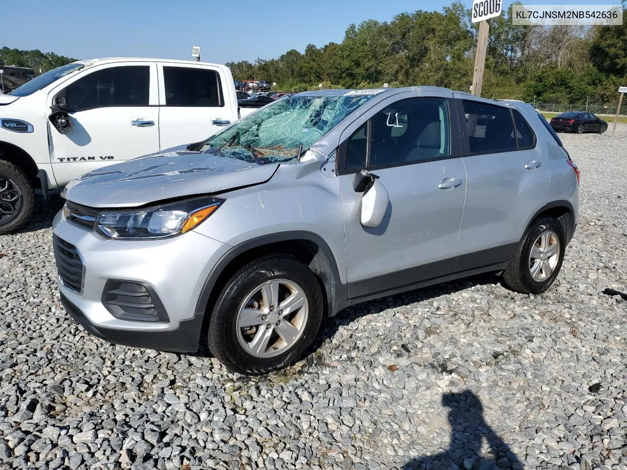 2022 Chevrolet Trax Ls VIN: KL7CJNSM2NB542636 Lot: 75715344