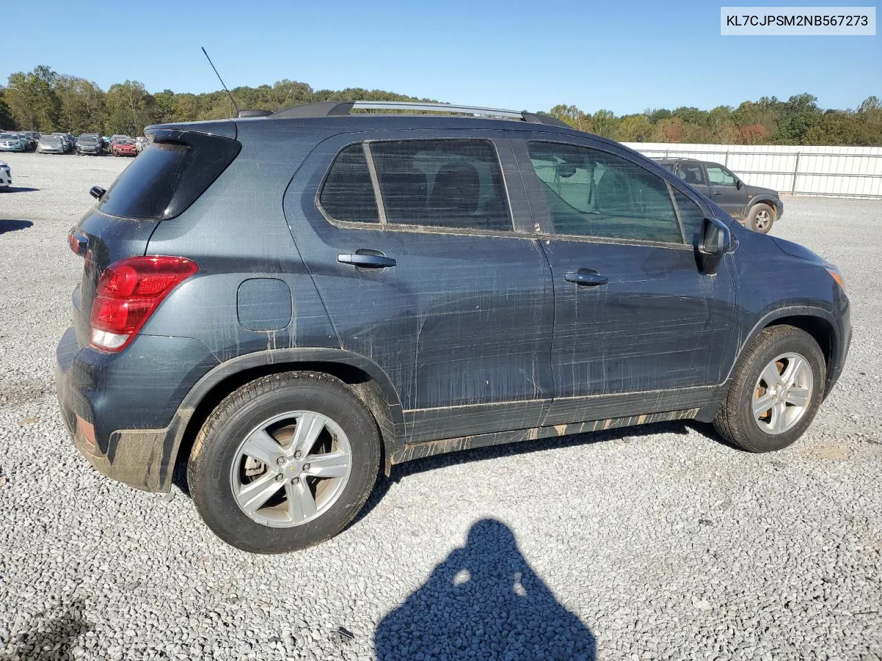 2022 Chevrolet Trax 1Lt VIN: KL7CJPSM2NB567273 Lot: 76152794