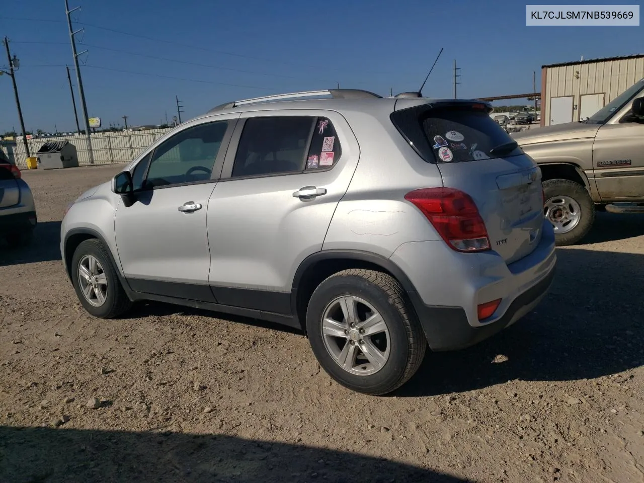 2022 Chevrolet Trax 1Lt VIN: KL7CJLSM7NB539669 Lot: 77014564