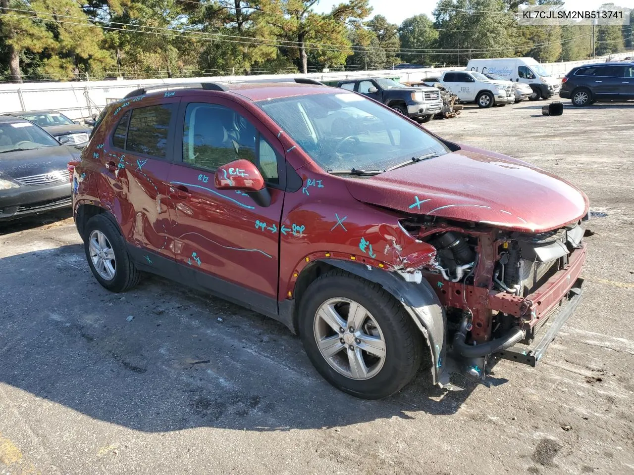 2022 Chevrolet Trax 1Lt VIN: KL7CJLSM2NB513741 Lot: 78140034